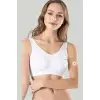 ieg™ Kadın Beyaz Kalın Askılı Çıkarılabilir Pedli Örme Seamless Dikişsiz Basic Büstiyer