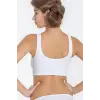 ieg™ Kadın Beyaz Kalın Askılı Çıkarılabilir Pedli Örme Seamless Dikişsiz Basic Büstiyer