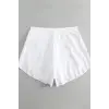 ieg™ Kadın Beyaz Yırtmaçlı Etek Görünümlü Şık Deniz Şortu