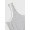 ieg™ Kadın Gri Askılı Crop Top ve Şortlu Gecelik Takım