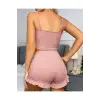 ieg™ Kadın Pudra Dantel Detaylı Şortlu Gecelik Pijama Takımı 5015