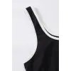 ieg™ Kadın Siyah Askılı Crop Top ve Şortlu Gecelik Takım