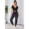 ieg™ Kadın Siyah Çift Fermuarlı Yarım Kol Crop Top Bluz