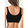ieg™ Kadın Siyah Kalın Askılı Çıkarılabilir Pedli Örme Seamless Dikişsiz Basic Büstiyer
