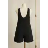 ieg™ Kadın Siyah Mini Cepli Tulum Plaj Elbisesi