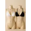 ieg™ Kadın Siyah ve Beyaz Minimal Kesim Üçgen Bikini Üstü