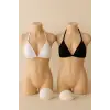 ieg™ Kadın Siyah ve Beyaz Minimal Kesim Üçgen Bikini Üstü