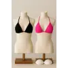 ieg™ Kadın Siyah ve Fuşya Minimal Kesim Üçgen Bikini Üstü