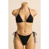 ieg™ Kadın Siyah Yandan ve Boyundan Bağlamalı Bikini Mayo Takımı
