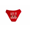 ieg™ Kırmızı Yılbaşı Desenli Let İt Snow Pamuklu Külot
