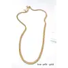 IEG - Kısa İtalyan Çelik Kolye-45 Cm - Altın
