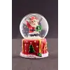 Merry Christmas El Sallayan Noel Baba Temalı  Mini Boy Işıklı Kar Küresi 6,5 cm 1