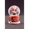 Merry Christmas Hediye Torbalı Noel Baba Temalı  Mini Boy Işıklı Kar Küresi 6,5 cm 1