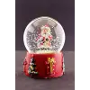 Merry Christmas Noel Baba Tasarımlı 9 cm Orta Boy Işıklı Kar Küresi 1B