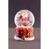 Merry Christmas Sevimli Noel Baba Temalı  Mini Boy Işıklı Kar Küresi 6,5 cm 1