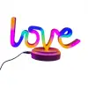 Neon Işıklı Love Yazılı Masa Gece Lambası
