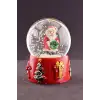 Noel Baba 2023  Merry Christmas Tasarımlı 9 cm Orta Boy Işıklı Kar Küresi 1B