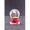 Noel Baba Hediye Torbası Mini Boy Işıklı Yılbaşı Kar Küresi 6.5 cm 4-5 A