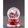 Noel Baba Hediye Torbası Mini Boy Işıklı Yılbaşı Kar Küresi 6.5 cm 5A
