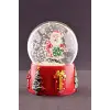 Noel Baba Merry Christmas Tasarımlı 9 cm Orta Boy Işıklı Kar Küresi 1B