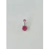 IEG - Pembe Taşlı Göbek Piercing