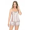 ieg™ Pudra Saten Babydoll Şort Takımı
