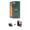 ieg™ Redmi Note 12 Pro 4G Kılıf Nova Yansıma Prime - Siyah 3D Antistatik Mat Seramik Nano Ekran Koruyucu + Kamera Lens Koruma Cam - SF