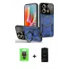 ieg™ Redmi Note 13 Pro 4G Kılıf Kıvılcım Modern Serisi - Siyah 6D Antistatik Mat Seramik Hayalet Nano Ekran Koruyucu + Raze Metal Kamera Lens - SH