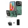 ieg™ Redmi Note 13 Pro 5G Kılıf Kıvılcım Modern Serisi - Siyah 6D Antistatik Mat Seramik Hayalet Nano Ekran Koruyucu + Kamera Lens Koruma Cam - SF