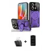 ieg™ Redmi Note 13 Pro 5G Kılıf Kıvılcım Modern Serisi - Siyah 6D Antistatik Mat Seramik Hayalet Nano Ekran Koruyucu + Kamera Lens Koruma Cam - SF