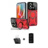 ieg™ Redmi Note 13 Pro 5G Kılıf Kıvılcım Modern Serisi - Siyah 6D Antistatik Mat Seramik Hayalet Nano Ekran Koruyucu + Kamera Lens Koruma Cam - SF