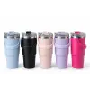 Renkli 900 ml Taşıma Kulplu Paslanmaz Çelik Termos Mug Bardak