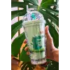 Sevimli Dino Temalı Çift Katman 450 ml Suluk Pipetli Mika Matara Yeşil 2769