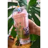 Sevimli Panda Temalı Çift Katman 450 ml Suluk Pipetli Mika Matara Pembe 2770