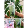 ieg ™ Sevimli Panda Temalı Çift Katman 450ml Suluk Pipetli Mika Matara Yeşil 2770