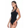 ieg™ Siyah MI  1924 Soft Kalın Askıllı Çıtçıtlı Body