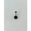 IEG - Siyah Taşlı Göbek Piercing