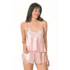 ieg™ Somon Saten Babydoll Şort Takımı
