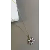 IEG - Taşlı Çiçek Kolye - Altın