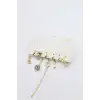 IEG - Taşlı Set Küpe - Altın