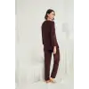 ieg™ Uzun Kollu Boydan Düğmeli V Yaka Pijama Takımı