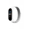 ieg™  Xiaomi Mi Band 4 Hasırlı Cırtcırtlı Kordon - Beyaz