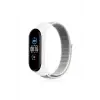 ieg™  Xiaomi Mi Band 4 Hasırlı Cırtcırtlı Kordon - Beyaz