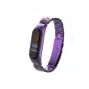 ieg™  Xiaomi Mi Band 4 Metal Baklalı Kordon - Mor