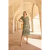ieg™ Yaprak Desenli Kısa Kollu Elbise