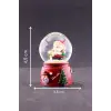 Yeni Yıl Noel Baba Temalı Mini Boy Işıklı Kar Küresi 6,5 cm A
