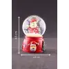Yeni Yıl Noel Baba Temalı Mini Boy Işıklı Kar Küresi 6,5 cm A