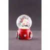Yeni Yıl Noel Baba Temalı Mini Boy Işıklı Kar Küresi 6,5 cm A