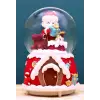 Yılbaşı 2025 Noel Baba Hediyeleri 13 cm Orta Boy Işıklı Müzikli Kar Küresi 59B