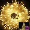 Yılbaşı Aydınlatması 100 LED Perde Hortum Sıcak Beyaz Işık